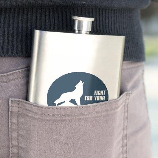 公の地のオオカミのために戦う フラスク (インサイチュ)