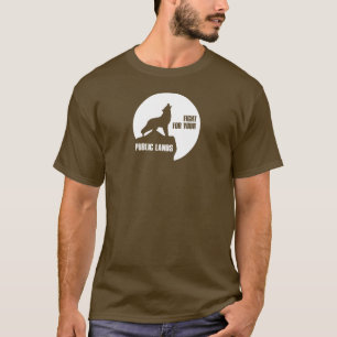 公の地のオオカミのために戦う Tシャツ
