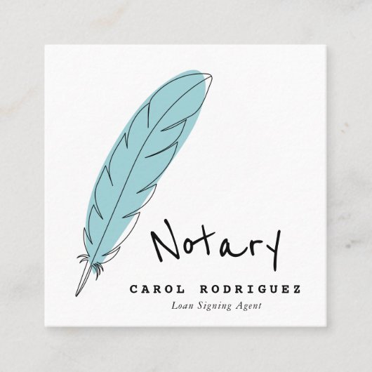 公エレガント証貸付代理店 スクエア名刺 (正面)