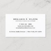 公エレガント認会計士 名刺 (裏面)