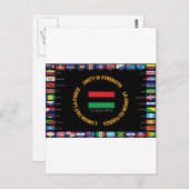 公カリブの式統一旗 ポストカード (正面/裏面)