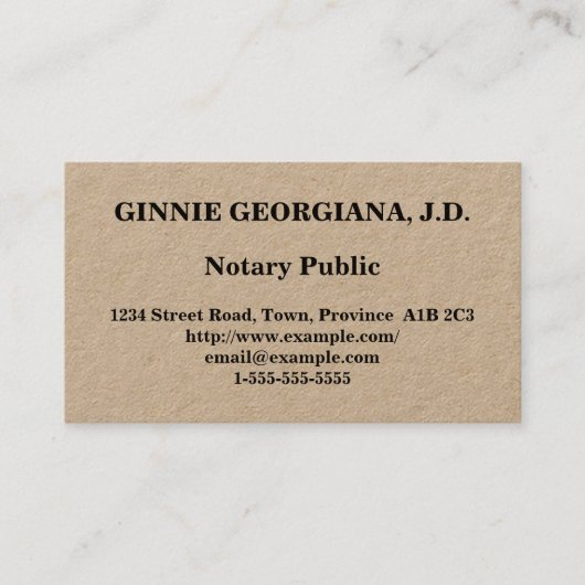 公シンプル証人公証 名刺 (正面)