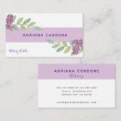 公スタイリッシュ証フローラ水色 名刺 (正面/裏面)