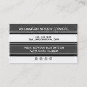 公スタイリッシュ証人プロフェッショナルグレー 名刺 (裏面)