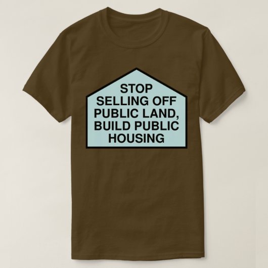 公ストップ地への売却 Tシャツ (デザイン正面)