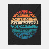 公パーソナライズされた定退職退職したヴィンテージ フリースブランケット (正面)