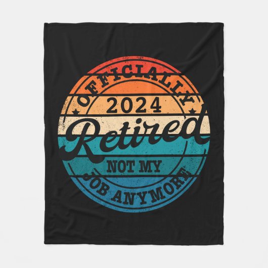 公パーソナライズされた定退職退職したヴィンテージ フリースブランケット (正面)