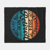 公パーソナライズされた定退職退職したヴィンテージ フリースブランケット (正面(横))