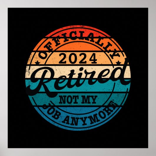 公パーソナライズされた定退職退職したヴィンテージ ポスター (正面)