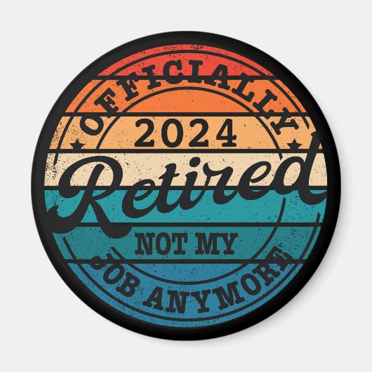 公パーソナライズされた定退職退職したヴィンテージ マグネット (正面)