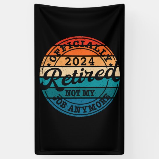 公パーソナライズされた定退職退職したヴィンテージ 横断幕 (縦)