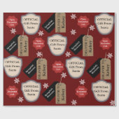 公パーソナライズされた式サンタ ラッピングペーパー (フラット)