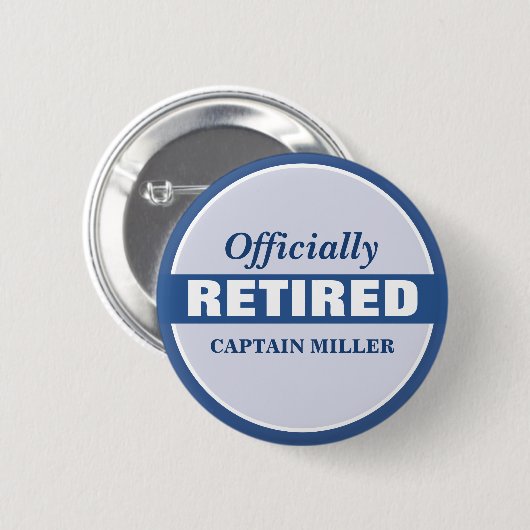 公パーソナライズされた式退職した 缶バッジ (正面&裏面)