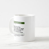 公パーソナライズされた表クラシック示マグカップ – 緑 コーヒーマグカップ (正面左)