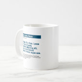 公パーソナライズされた開クラシック版15oz Mug – 青 コーヒーマグカップ (正面左)