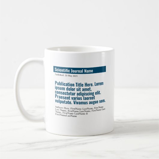 公パーソナライズされた開クラシック版15oz Mug – 青 コーヒーマグカップ (左)