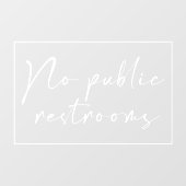 公モダン式のトイレは無い ウィンドウサイン (シート)