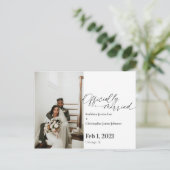公モダン結婚した式結婚発表 ポストカード (スタンド正面)