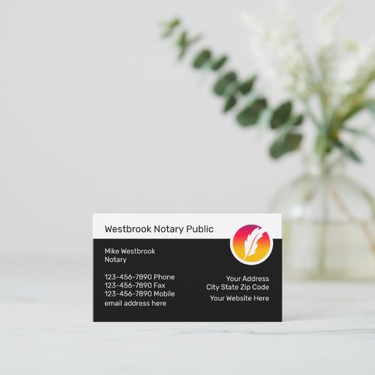 公モダン証公務表 名刺 (スタンド正面)