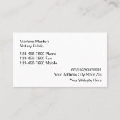 公モダン証文 名刺 (裏面)