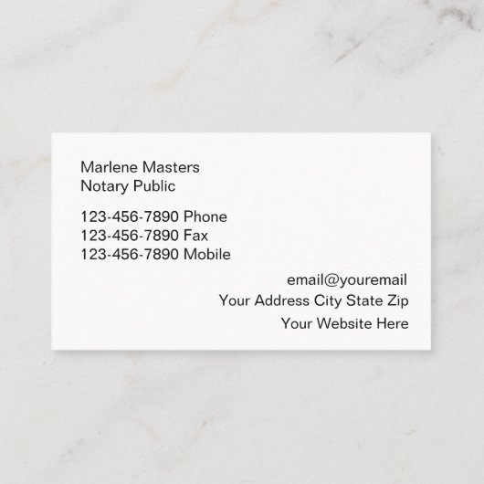 公モダン証文 名刺 (裏面)