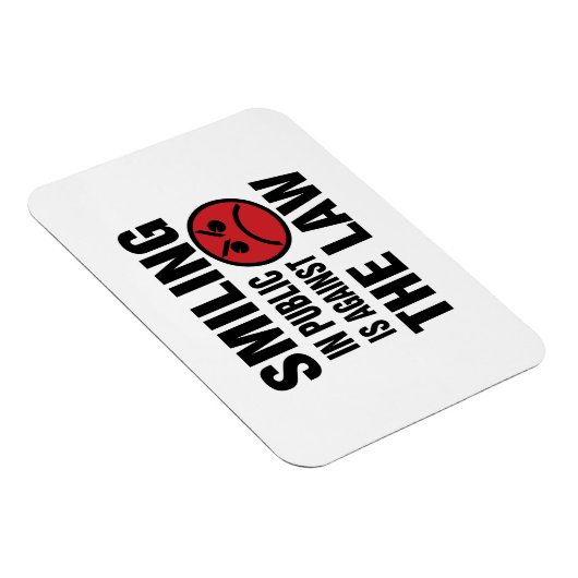 公共で笑うことは法律で禁止されている マグネット (右側)