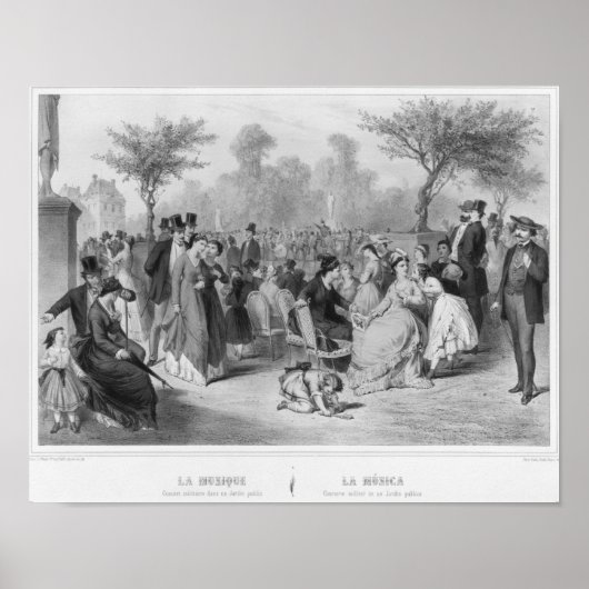 公共の庭での軍隊コンサート ポスター (正面)