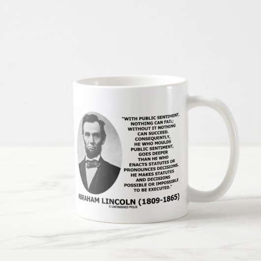 公共の気持ちでは何も失敗しない引用文 コーヒーマグカップ (右)