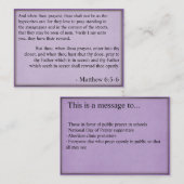 公共の祈りの言葉の事実カード 名刺 (正面/裏面)