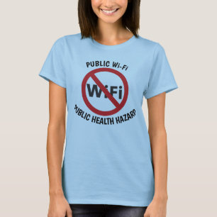公共のWi-Fiの公衆衛生の危険のTシャツ Tシャツ