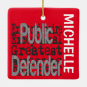 公共ディフェンダー超並外カスタム セラミックオーナメント (裏面)