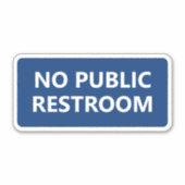 公共トイレの標識なし シール (正面)