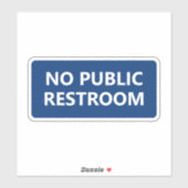 公共トイレの標識なし シール (シート)