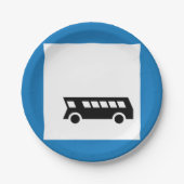 公共交通バストップスサイン都市交通 ペーパープレート (正面)