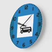 公共交通バストップスサイン都市交通 ラージ壁時計 (傾斜)