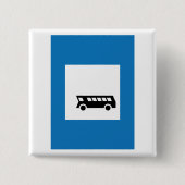 公共交通バストップスサイン都市交通 缶バッジ (正面)