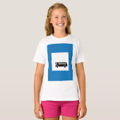 公共交通バストップスサイン都市交通 Tシャツ (正面フル)