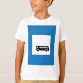 公共交通バストップスサイン都市交通 Tシャツ (正面)