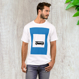 公共交通バストップスサイン都市交通 Tシャツ