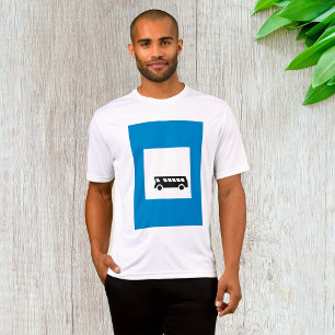 公共交通バストップスサイン都市交通 Tシャツ
