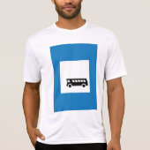 公共交通バストップスサイン都市交通 Tシャツ (正面)