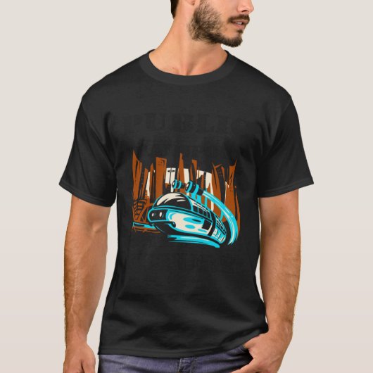 公共交通機関 Tシャツ (正面)