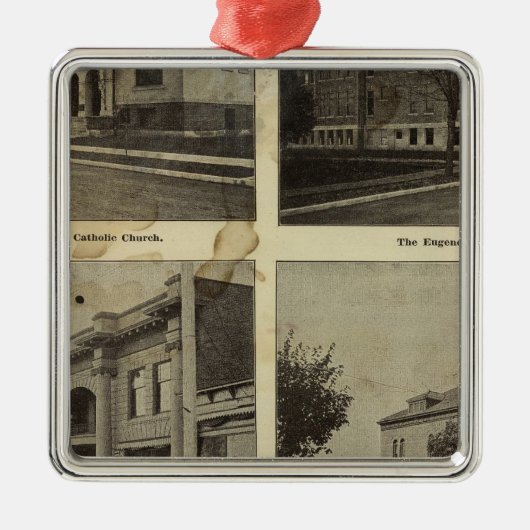 公共団体、ユージーン、オレゴン メタルオーナメント (正面)