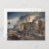 公共図書館と風の寺、プレート ポストカード (正面/裏面)