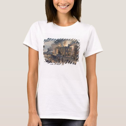 公共図書館と風の寺、プレート Tシャツ (正面)