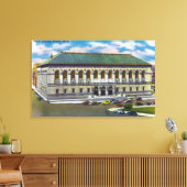 公共図書館の外観 キャンバスプリント (インサイチュ (リビング))