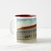 公共図書館、ボストン1911年のヴィンテージ ツートーンマグカップ (正面左)