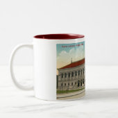 公共図書館、ボストン1911年のヴィンテージ ツートーンマグカップ (左)