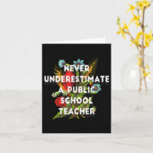 公共学校の先生動機を軽く見ない カード (黄色い花)