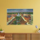 公共広場の東ビュー、タウンクロック キャンバスプリント (インサイチュ (リビング))